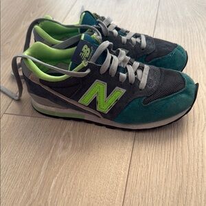 New Balance for JCREW  kids Gray and Teal Sneakers